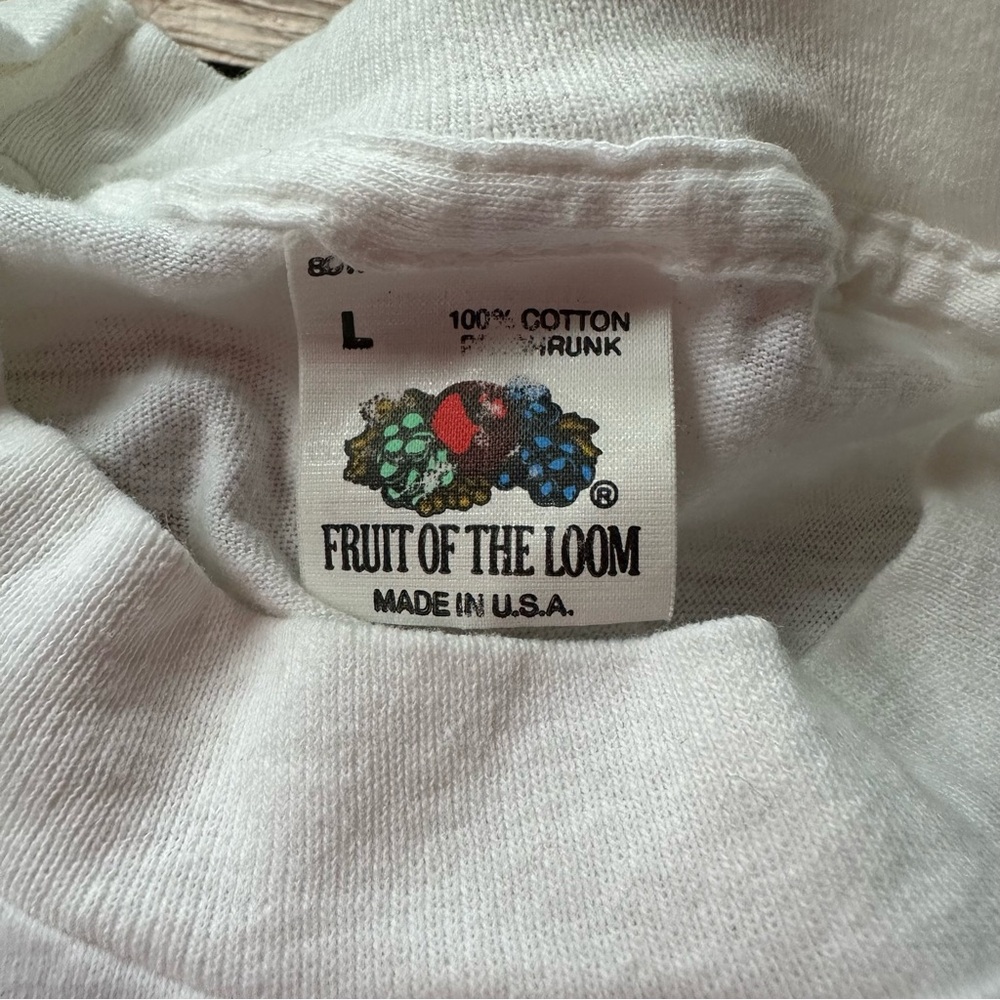 Vintage 1990 Phil Collin’s Serious Tour Fruit of the Loom TShirt Large - Picture 6 of 7
